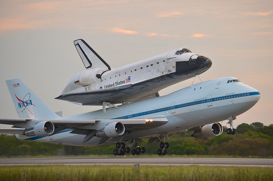 The 747 jetliner was seen by millions of people as it made its way from the Kennedy Space Center in Florida to California, where it performed a scenic flyover of the state with Endeavour riding piggyback.