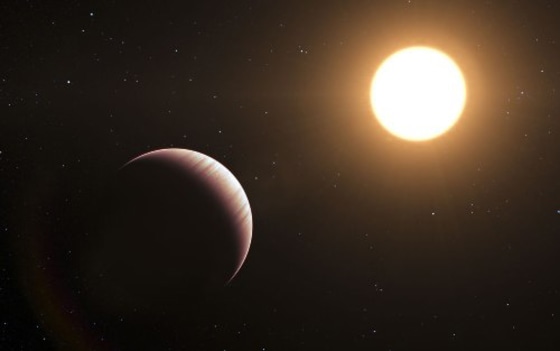 An artist’s impression of the Tau Bootis system. Astronomers are working to detect atmospheres of exoplanets.