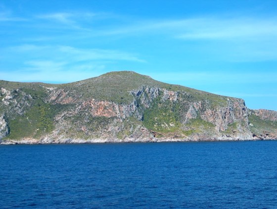 The island of Favignana near Sicily, where remains of early Mediterranean settlers were found in a cave called Grotta d'Oriente.