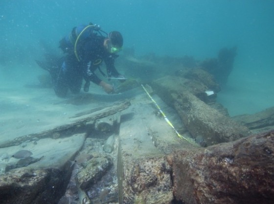 Four shipwrecks off the coast of Israel may reveal the site of an ancient Greek harbor.