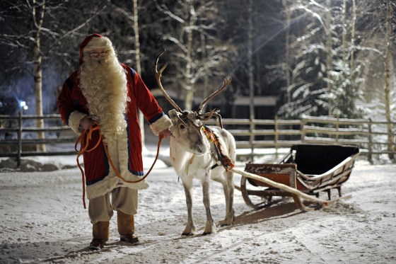 Santa claus with rudolph discount