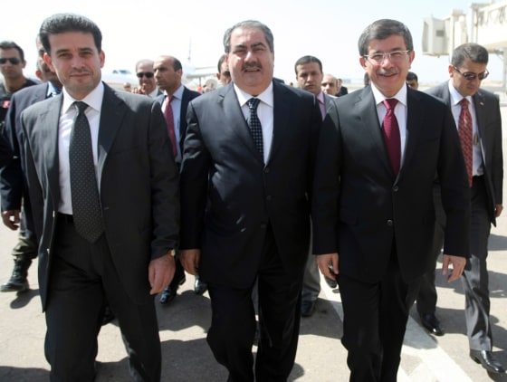 Image: Ahmet Davutoglu, Hoshyar Zebari