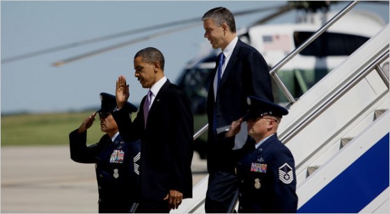 Image: Obama with Education Secretary Arne Duncan