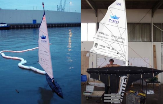 An early version of the Protei 006 sailing drone.