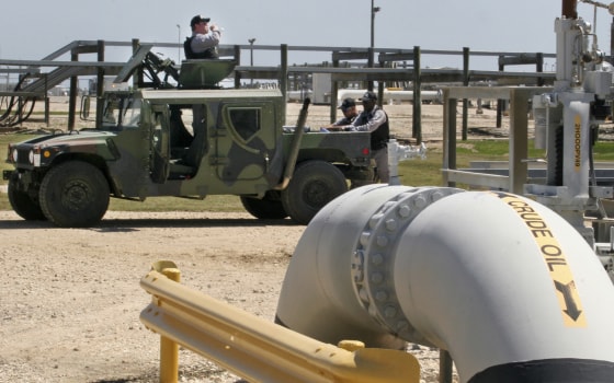 Image: Private security contractors patrolling the U.S. Department of Energy's Strategic Petroleum Reserve