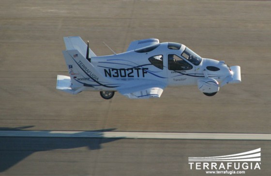 Terrafugia | Airborne
Terrafugia's Transition part-car, part-airplane took its first test flight, lasting 37 seconds. The vehicle took off and landed successfully.