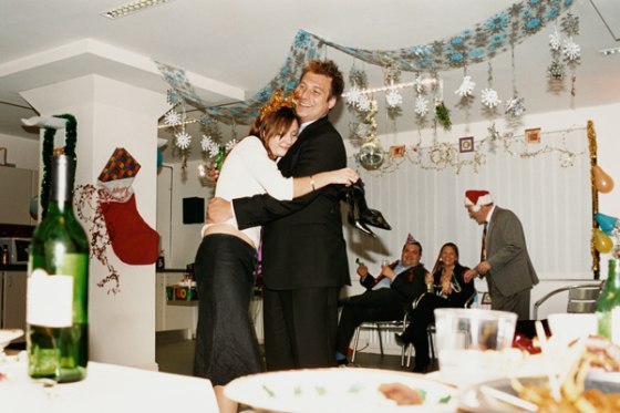 "I love you man!" (or woman) might not be the best expression to bust out at the office bash.