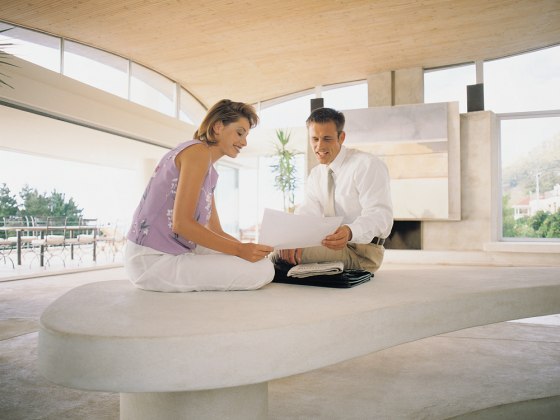 Image: discussing finances