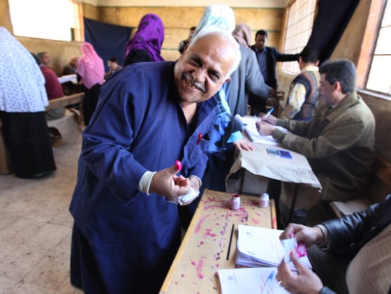 Image: Egypt constitutional changes referendum in Cairo