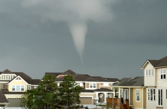 Image: A tornado is seen from Aurora, Colo.
