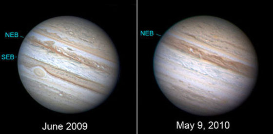 Jupiter lost a cloud stripe new photos reveal