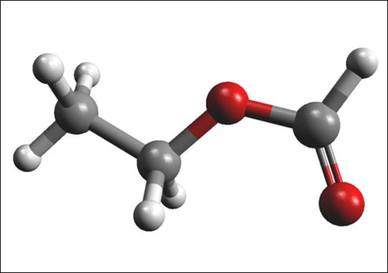 Max Planck Institute | Ethyl Formate
This illustration shows a molecule of ethyl formate, one of the most complex organic molecules ever discovered in interstellar space. It was found in the giant molecular cloud Sagittarius B2, near the center of the Milky Way galaxy.