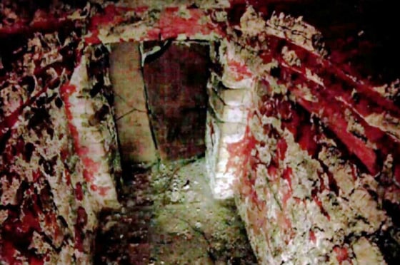 Red paint still clings to the walls of a 1,500-year-old tomb, hidden inside a pyramid at Mexico's Palenque archaeological site.