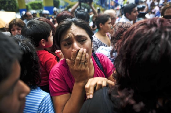 Image: Relatives of patients of the \"Christ is Love\" rehabilitation center