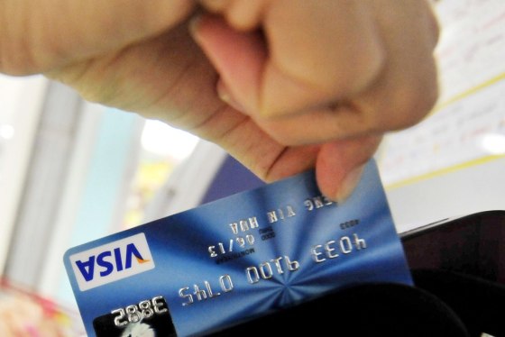 Image: Swiping a credit card