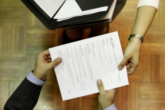 Image: Passing a resume
