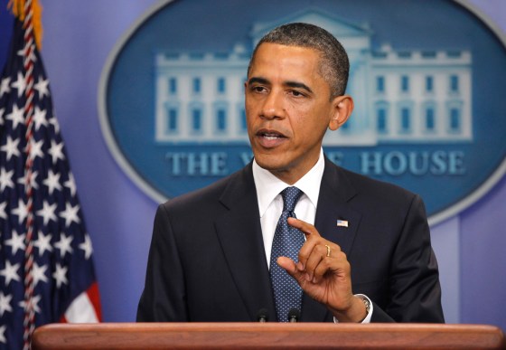 Image: U.S. President Barack Obama makes a statement to the press on U.S. debt reduction in the Brady Press briefing room of the White House in Washington