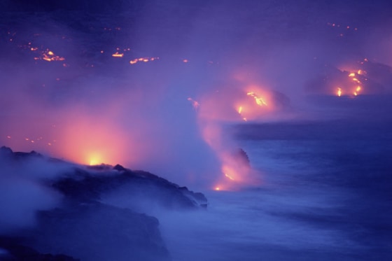 Among the most famous hot spots are Hawaii, Yellowstone and Iceland. All of these have a long history of eruptive pulses that have burned through the slowly moving crust above like a cutting torch.