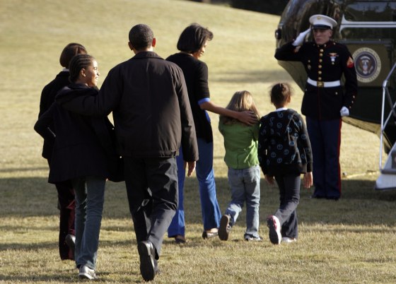 Barack Obama, Michelle Obama, Sasha Obama, Malia Obama, Marian Robinson