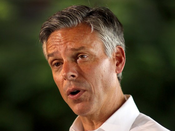 Image: Republican Presidential Hopeful Jon Huntsman Campaigns In Florida