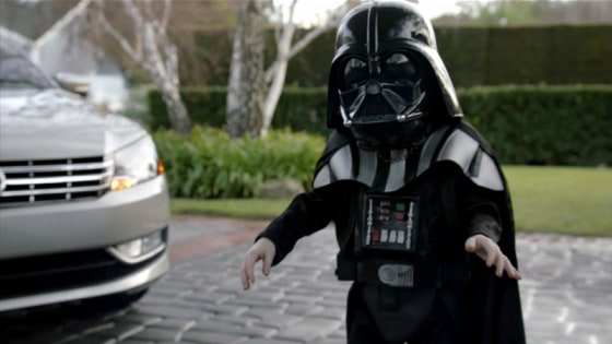 Volkswagen's ad featuring this young Darth Vader was rated the most popular of the Super Bowl.