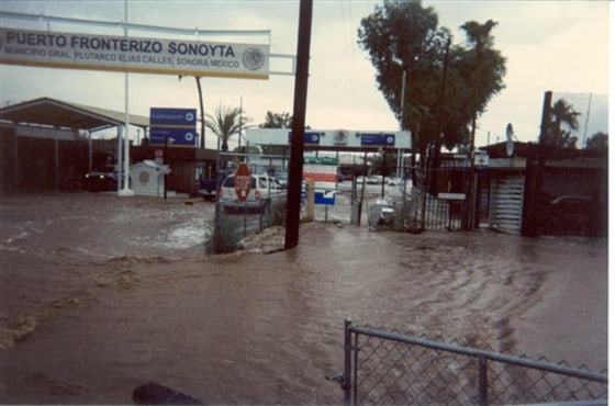 Border Fence Floods