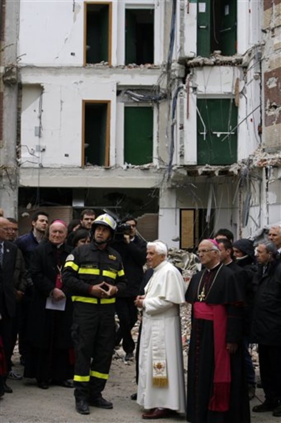 ITALY POPE EARTHQUAKE