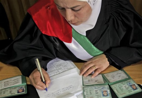 Mideast Israel Palestinians Women Judges