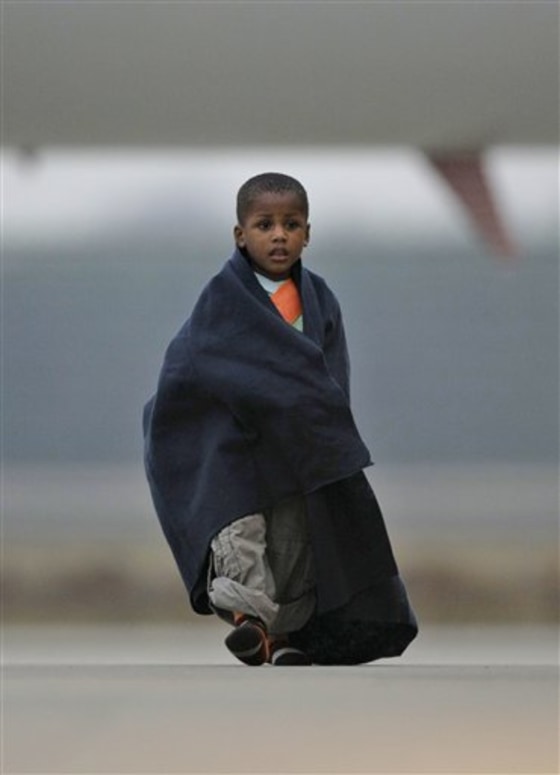 APTOPIX NETHERLANDS HAITI ADOPTION AIRLIFT