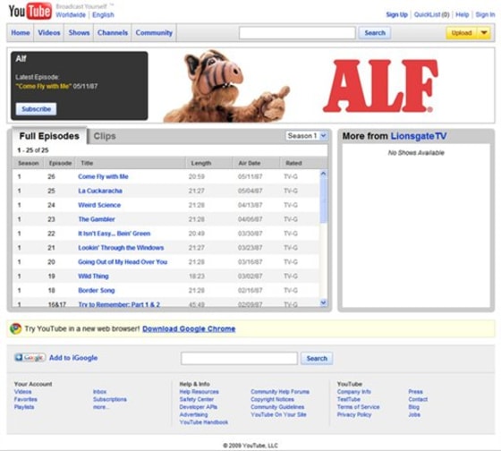 Google YouTube Movies