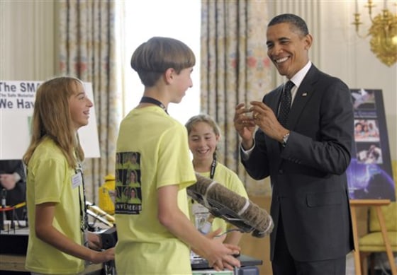 The president geeks out at White House science fair