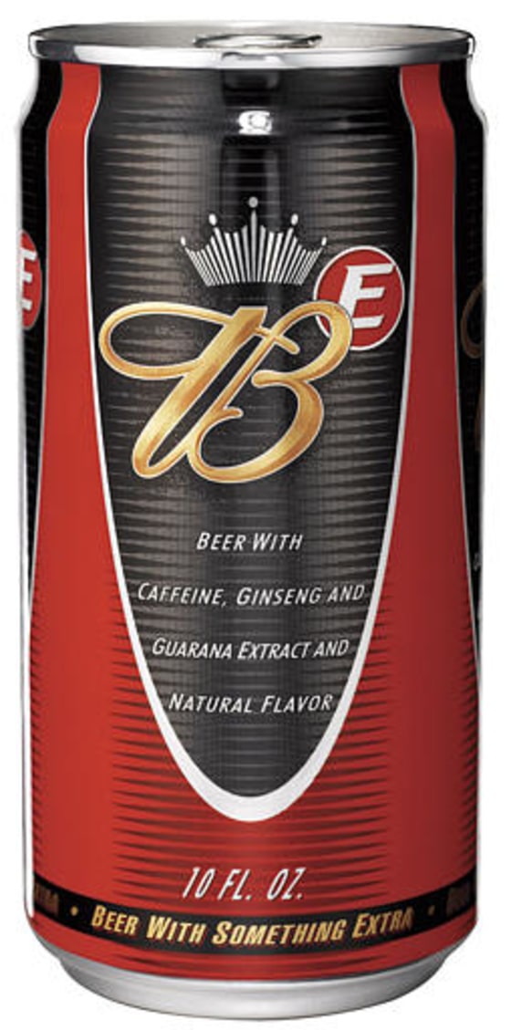This undated image released by Anheuser-Busch shows its new 'brew' — traditional suds spiked with caffeine, fruit flavoring, herbal guarana and ginseng.