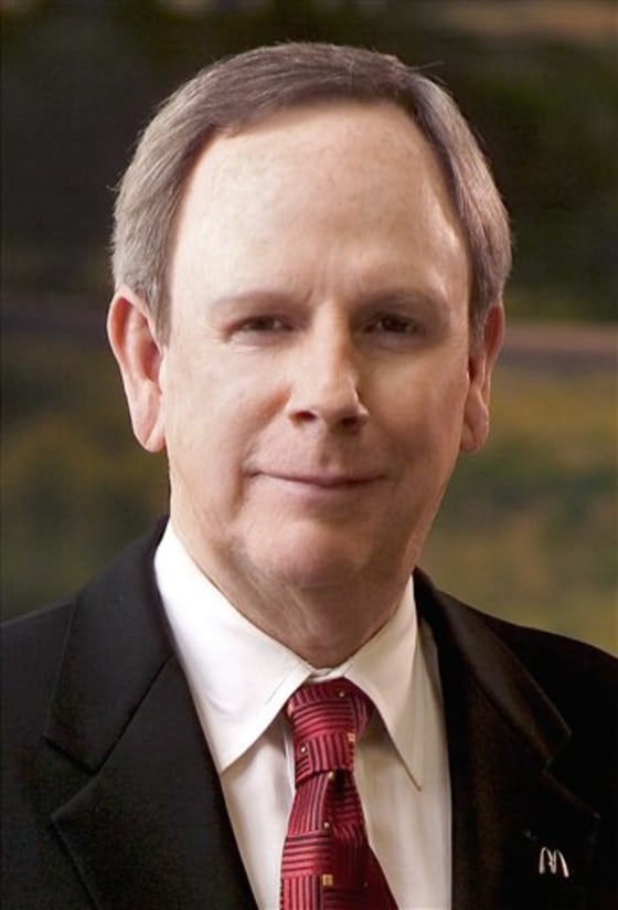 Charlie Bell, chief executive officer of McDonald's Corp., is seen in this undated company handout photo. Bell, who was diagnosed with colorectal cancer in May, resigned Monday to focus on his battle with the disease, forcing the company to make a sudden leadership switch for the second time in seven months.