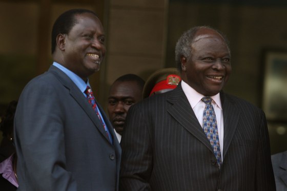Mwai Kibaki and Raila Odinga Talks