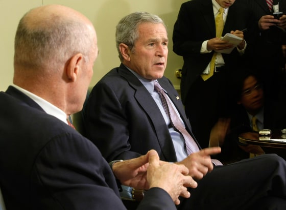 Bush Meets With Treasury Secretary Paulson At White House