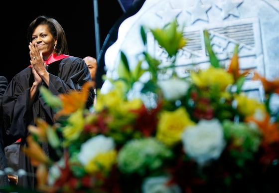 Michelle Obama Gives Commencement Address At Local DC High School