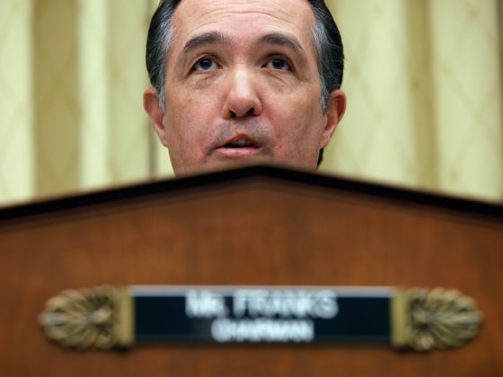 File Photo: House Judiciary Committee's Subcommittee on the Constitution Chairman Trent Franks (R-AZ) holds a hearing about H.R.3, the \"No Taxpayer Funding for Abortion Act\" in the Rayburn House Office Building on Capitol Hill February 8, 2011 in...