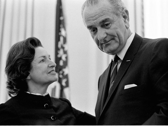 Lady Bird Johnson, President Lyndon B. Johnson