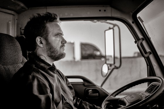 Bud Shaver driving the “Truth Truck” which is owned by Operation Rescue, in Albuquerque, NM.