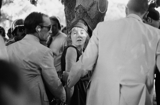In this  Sept. 5, 1975 file photo, U.S. Secret Service agents put handcuffs on Lynette \"Squeaky\" Fromme after she pointed at President Gerald Ford, in Sacramento, Calif.