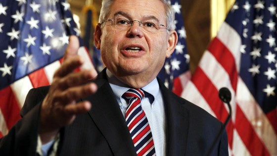 U.S. Sen. Robert Menendez (D-NJ) speaks at a news conference on Capitol Hill in Washington, D.C. on Dec. 10, 2014. (Photo by Larry Downing/Reuters)