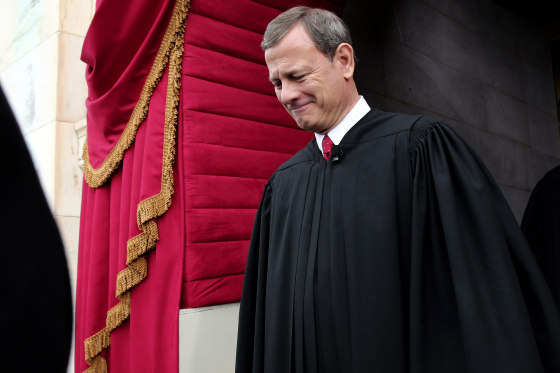 U.S. Supreme Court Chief Justice John Roberts arriving at the West Front of the U.S. Capitol in Washington, where Roberts administered the oath of office to President Barack Obama, Jan. 21, 2015. (Photo by Win McNamee/AP)