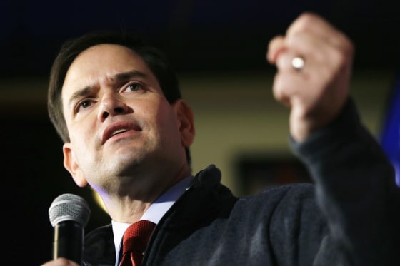 Republican presidential candidate, Sen. Marco Rubio, R-Fla. speaks in Davenport, Iowa, Nov. 11, 2015. (Photo by Charlie Neibergall/AP)