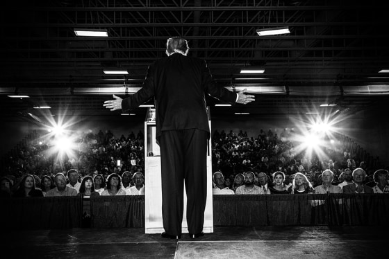 Donald Trump speaks at a town hall event in Rochester, N.H. on Sept. 17, 2015.