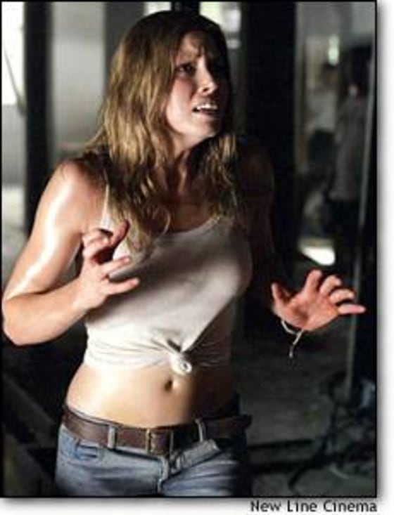 Jessica Biel stars in New Line's "The Texas Chainsaw Massacre" which opens this weekend.