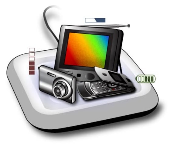 In the future, your various devices and gadgets might share one, cozy wireless recharging space. 