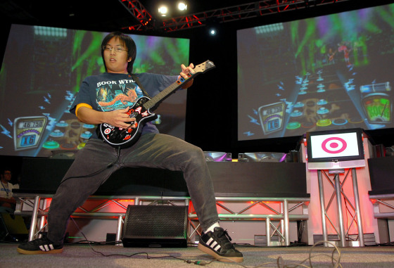 Image: Freddie Wong plays Guitar Hero
