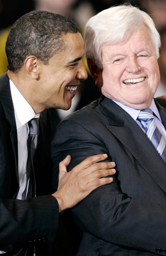 Image: Barack Obama, Ted Kennedy