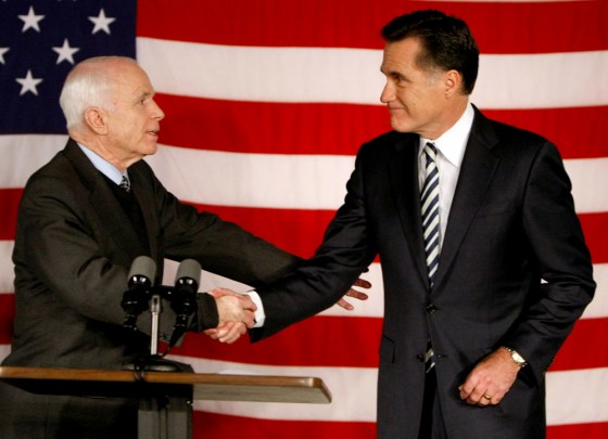 Image: John McCain, Mitt Romney