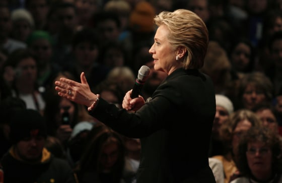 Image: U.S. Democratic presidential candidate Senator Clinton